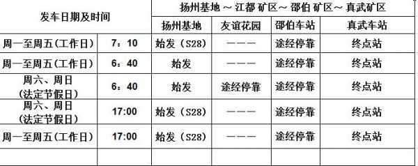 邵伯油田班车时刻表（邵伯汽车站）-图1