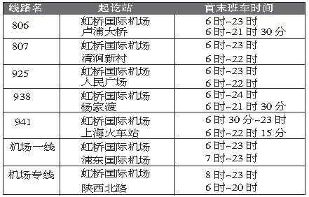 上海民航班车时刻表（上海民航班车线路查询）-图2