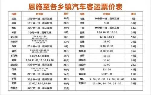 恩施班车时刻表查询（恩施班车时刻表查询结果）-图1