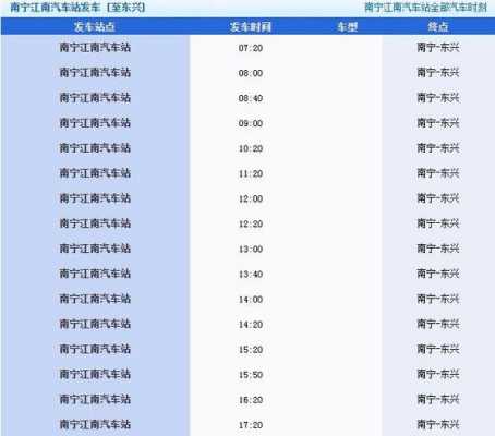 南宁到东兴班车时刻表（南宁到东兴班车时刻表最新）-图2