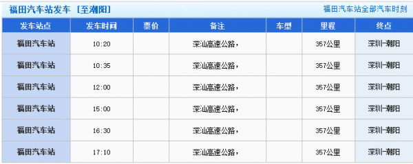 汕头汽车班车时刻表（汕头最早班车）-图2