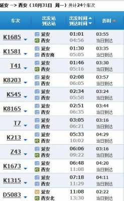 延安车站到西安班车时刻表（延安车站到西安班车时刻表最新）-图2