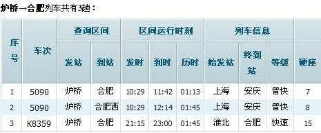 炉桥到合肥班车时刻表（炉桥到合肥汽车票多少钱）-图1