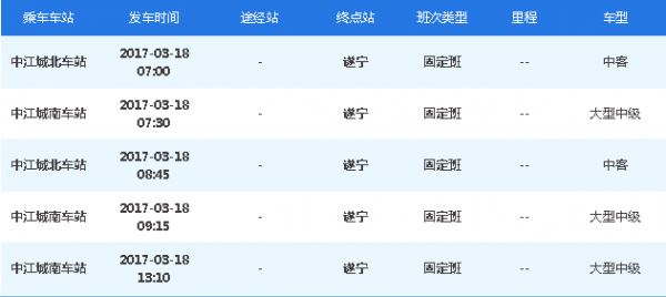 中江汽车站班车时刻表（中江客车时刻表）-图1