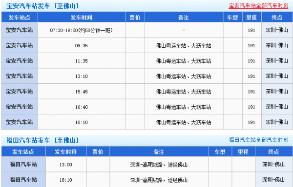 佛山到深圳班车时刻表查询（佛山到深圳汽车时刻表查询）-图1