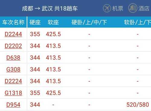 成都到武汉高铁班车时刻表（成都到武汉高铁班车时刻表和票价）-图1