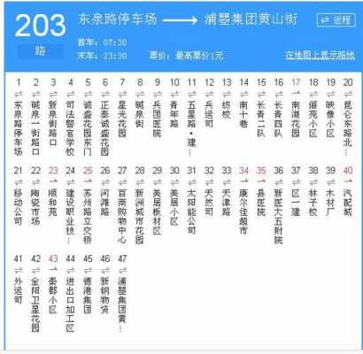 203路夜班车时刻表（203路公交车最晚一班是几点?）-图1