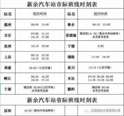 江西新余的长途班车时刻表（江西新余长途汽车站电话号码）-图1