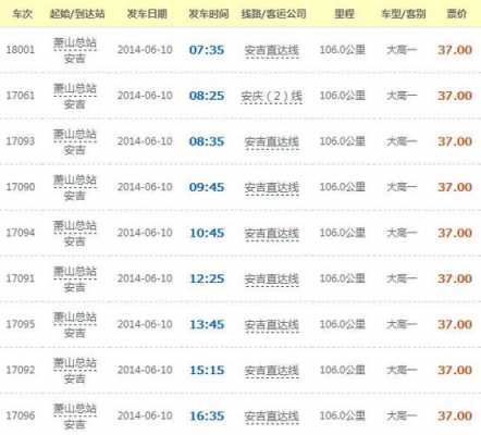 去安吉的班车时刻表查询（到安吉汽车站）-图3
