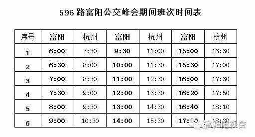 富阳最新班车时刻表（富阳区长途汽车时刻表）-图1