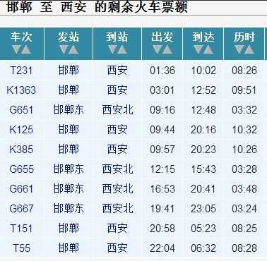 西安到邯郸班车时刻表（西安到邯郸的列车时刻表）-图3