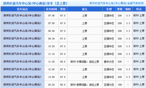 郑州到上蔡班车时刻表（郑州到上蔡大巴多长时间）-图1