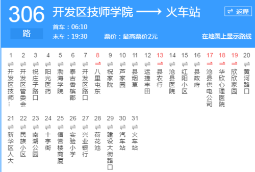 306夜班车时刻表（306公交到几点）-图3