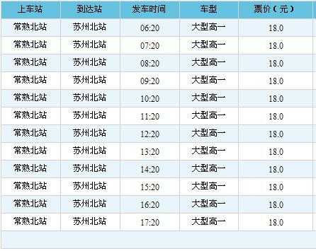 常熟到苏州北班车时刻表（常熟到苏州北怎么坐车）-图2