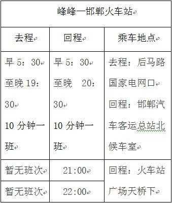 邯郸到峰峰班车时刻表（邯郸到峰峰班车时刻表和票价）-图2