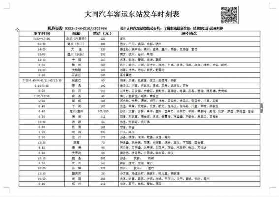 大同班车时刻表（大同大巴查询）-图2