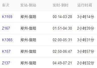 郑州到信阳班车时刻表查询（郑州到信阳班车汽车时刻表）-图1