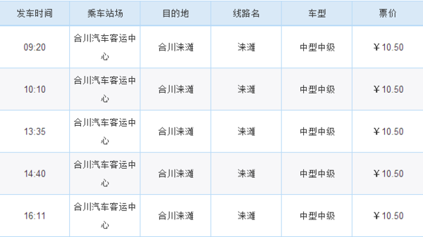 关于潼南到合川班车时刻表的信息-图2