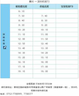 惠州候机楼班车时刻表（惠州候机楼电话）-图1