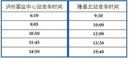 泸州到隆昌班车时刻表（泸州到隆昌班车时刻表）-图1