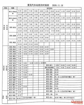 济南莱芜班车时刻表（济南莱芜汽车票）-图1