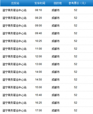 遂宁至成都班车时刻表（遂宁到成都客车时间表）-图3