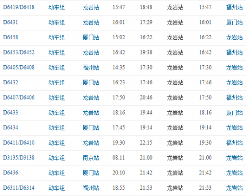龙岩到吉安班车时刻表查询（龙岩到吉安动车时刻表查询）-图1