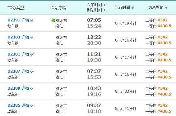 汕头到杭州班车时刻表查询（汕头到杭州怎么坐车）-图2