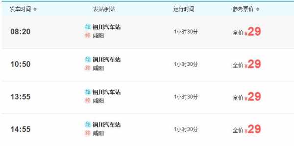 黄陵到铜川班车时刻表（黄陵到铜川多少钱）-图1