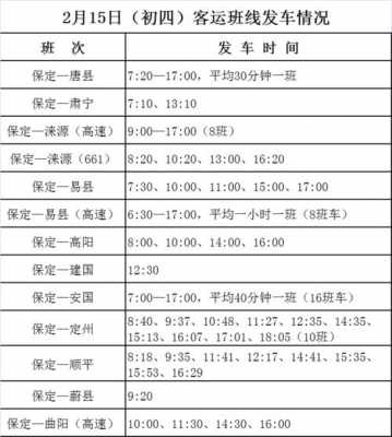 邯郸到保定班车时刻表（邯郸到保定的汽车时刻表）-图2