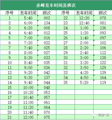 敖汉旗汽车站班车时刻表（敖汉旗汽车站班车时刻表和票价）-图1