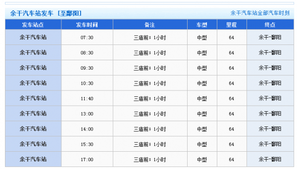 余干到鄱阳的班车时刻表（余干到鄱阳汽车时刻表查询）-图1