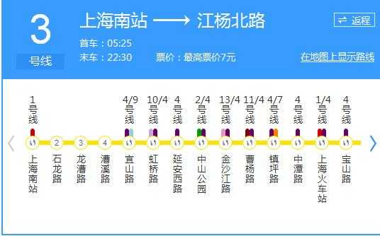 上海三号线头班车时刻表（上海三号线发车时间）-图1