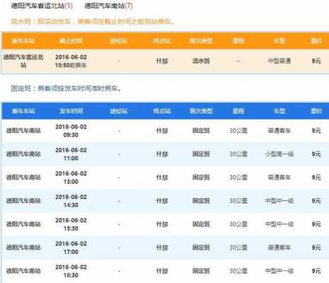 德阳一什邡班车时刻表（德阳到什邡的班车）-图1