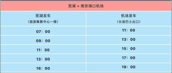 南京机场到芜湖班车时刻表（南京机场到芜湖班车时刻表查询）-图3