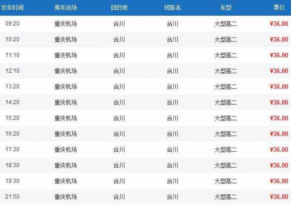 合川到重庆班车时刻表（合川到重庆的客车时刻表）-图2