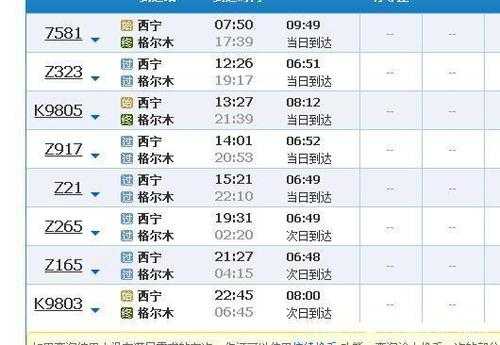 诺木洪至格尔木班车时刻表（诺木洪至西宁时刻表）-图2