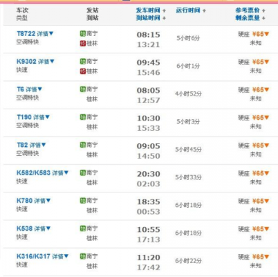 南宁到桂林南站班车时刻表（南宁到桂林的车次）-图1